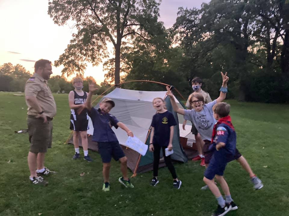 Photo 1 from September Pack Meeting Means Learning Camp Skills