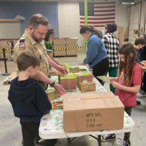 Cub Scouts volunteering