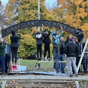 Cub Scouts helping the community